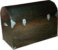 box made of oak, stained mahogany